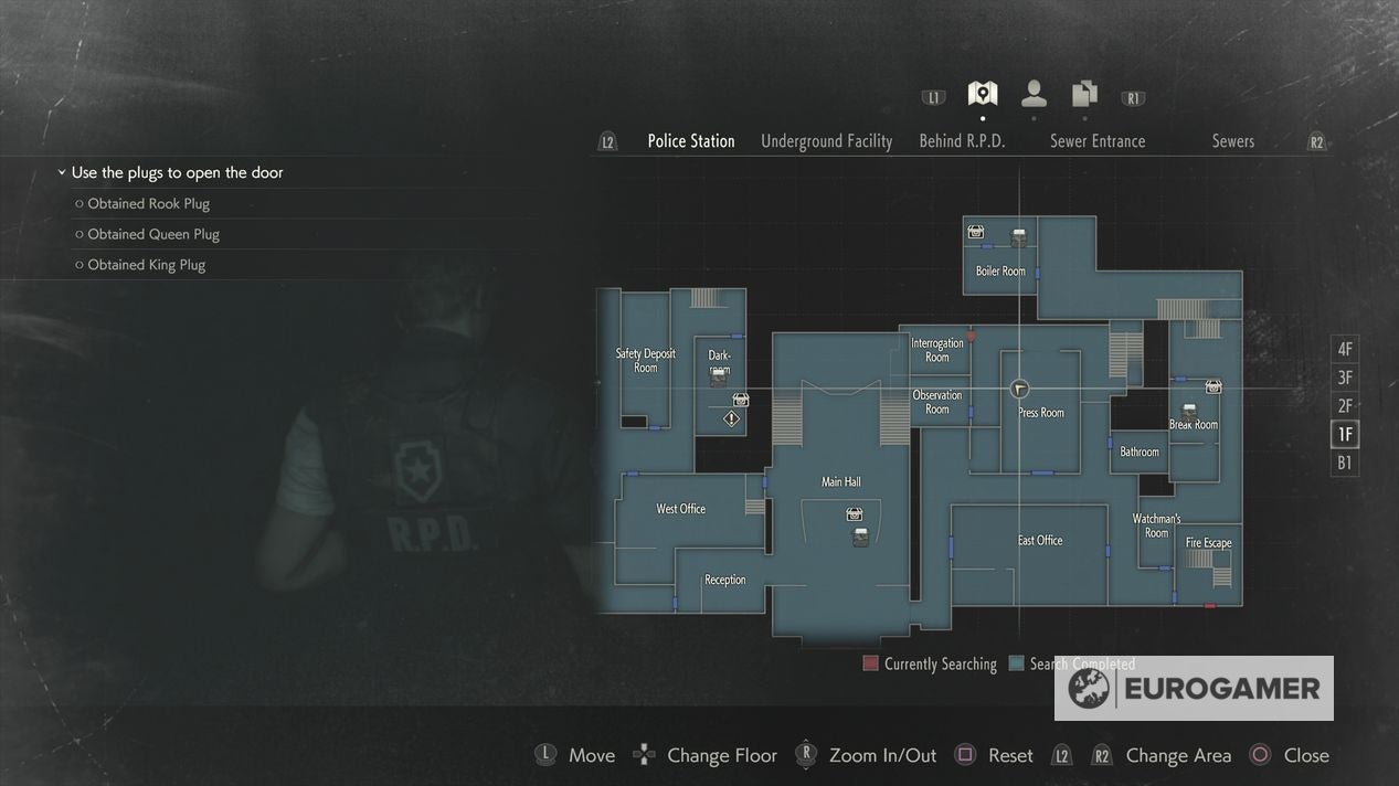 Resident Evil 2 Hiding Place photo locations